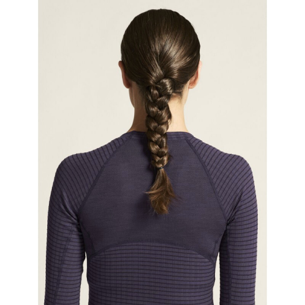 CRAFT 19% VOLNENA ŽENSKA MAJICA Z DOLGIMI ROKAVI WOOL EXTREME X LS 2 DK PLUM TEMNO VIJOLIČNA - AKTIVNO PERILO