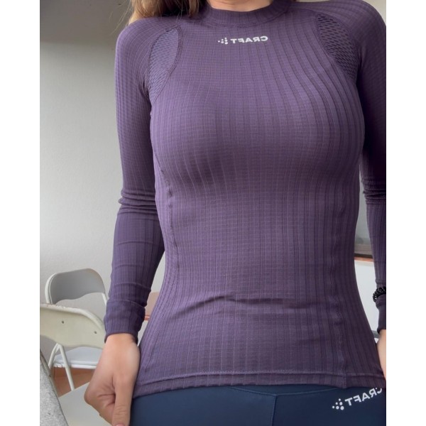 CRAFT ŽENSKA MAJICA Z DOLGIMI ROKAVI PRO ACTIVE TEMNO VIJOLIČNA EXTREME DK PLUM - AKTIVNO PERILO