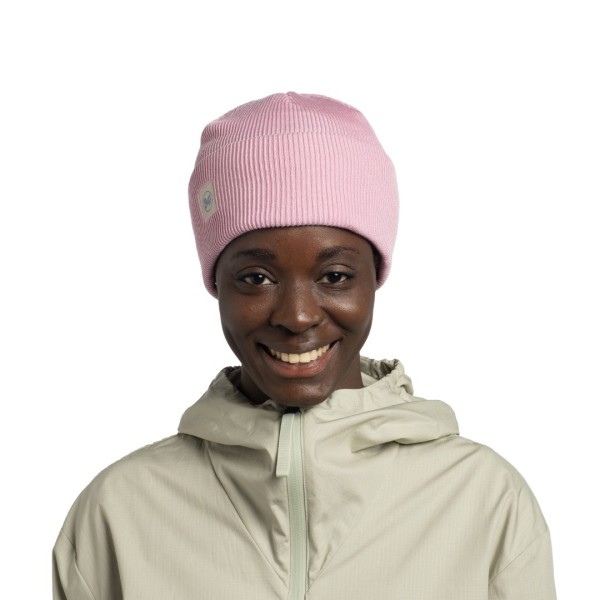 BUFF® ŠPORTNA CROSSKNIT PLETENA KAPA SOLID CAMELIA