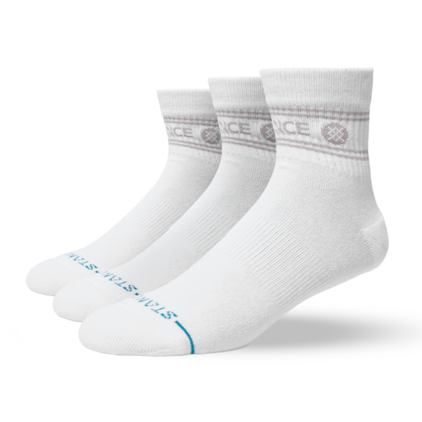 STANCE NOGAVICE VITAL 3 PACK QUARTER WHITE