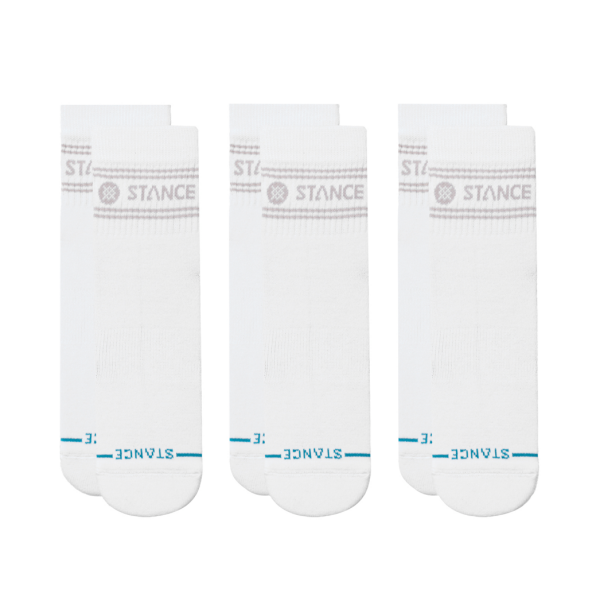 STANCE NOGAVICE VITAL 3 PACK QUARTER WHITE