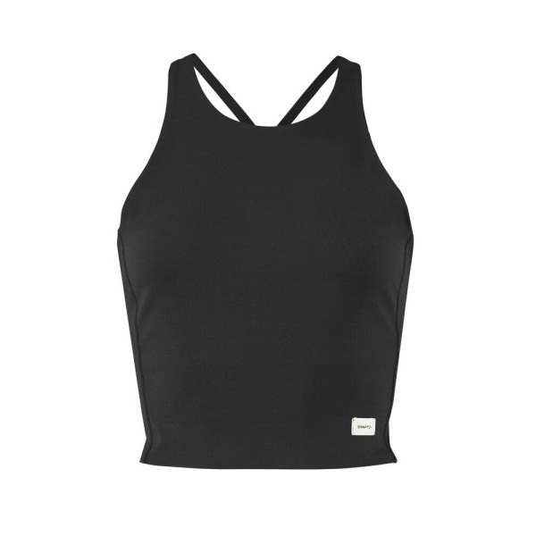 CRAFT ŽENSKI ŠPORTNI KRAJŠI TOP COLLECTIVE CROPPED SINGLET ČRNA BLACK