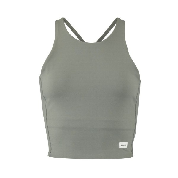 CRAFT ŽENSKA KRAJŠA MAJICA BREZ ROKAVOV ADV COLLECTIVE CROPPED SINGLET SIVO-ZELENA LEAF
