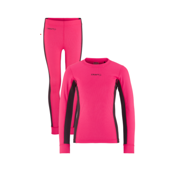 CRAFT OTROŠKI SET CORE DRY BASELAYER SET JR FAME/DK PLUM-AKTIVNO PERILO 