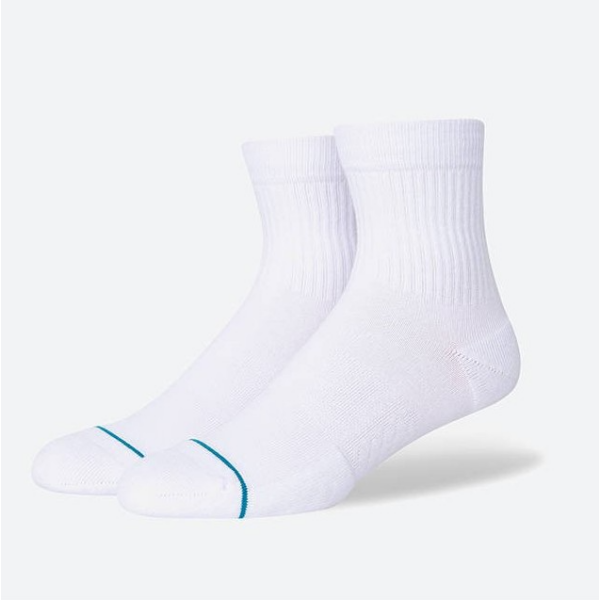 STANCE NOGAVICE ICON QUARTER WHITE