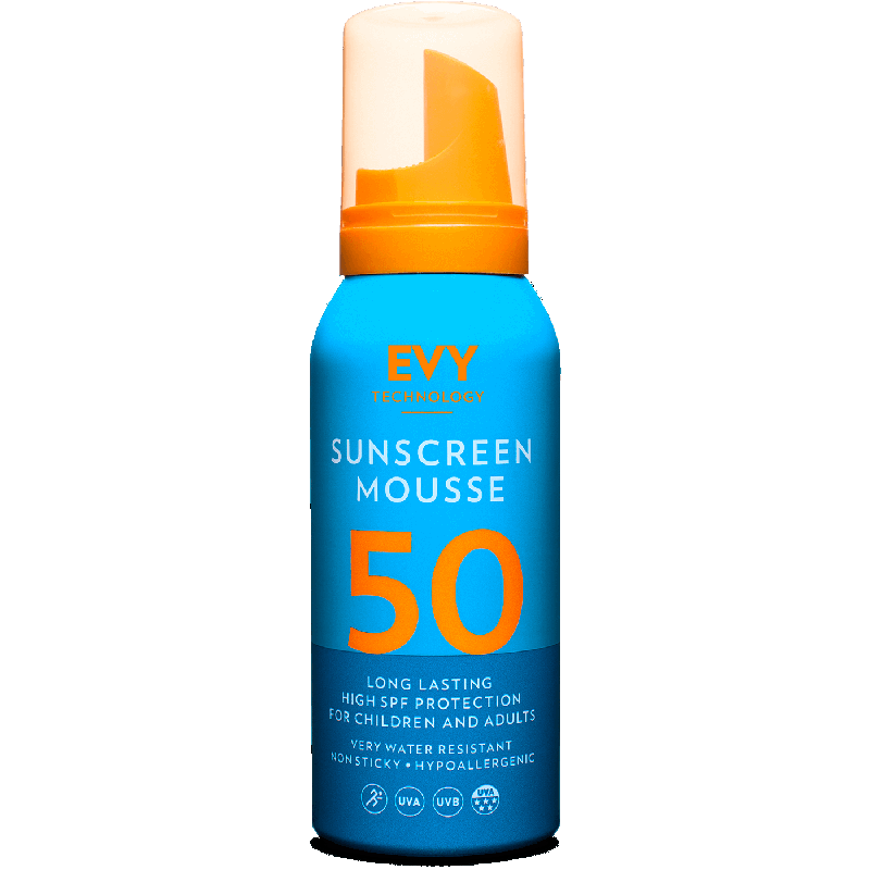 Evy Technology Sunscreen Mousse SPF 50 - ultra vodoodporna zaščitna pena za obraz in telo SPF 50 100 ML