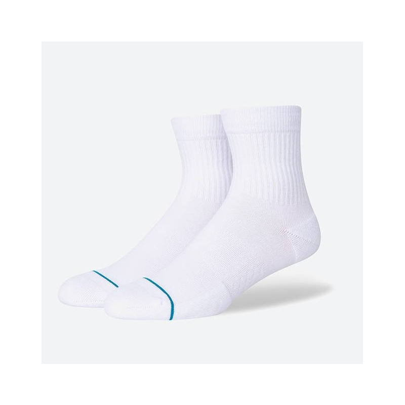 STANCE NOGAVICE ICON QUARTER WHITE