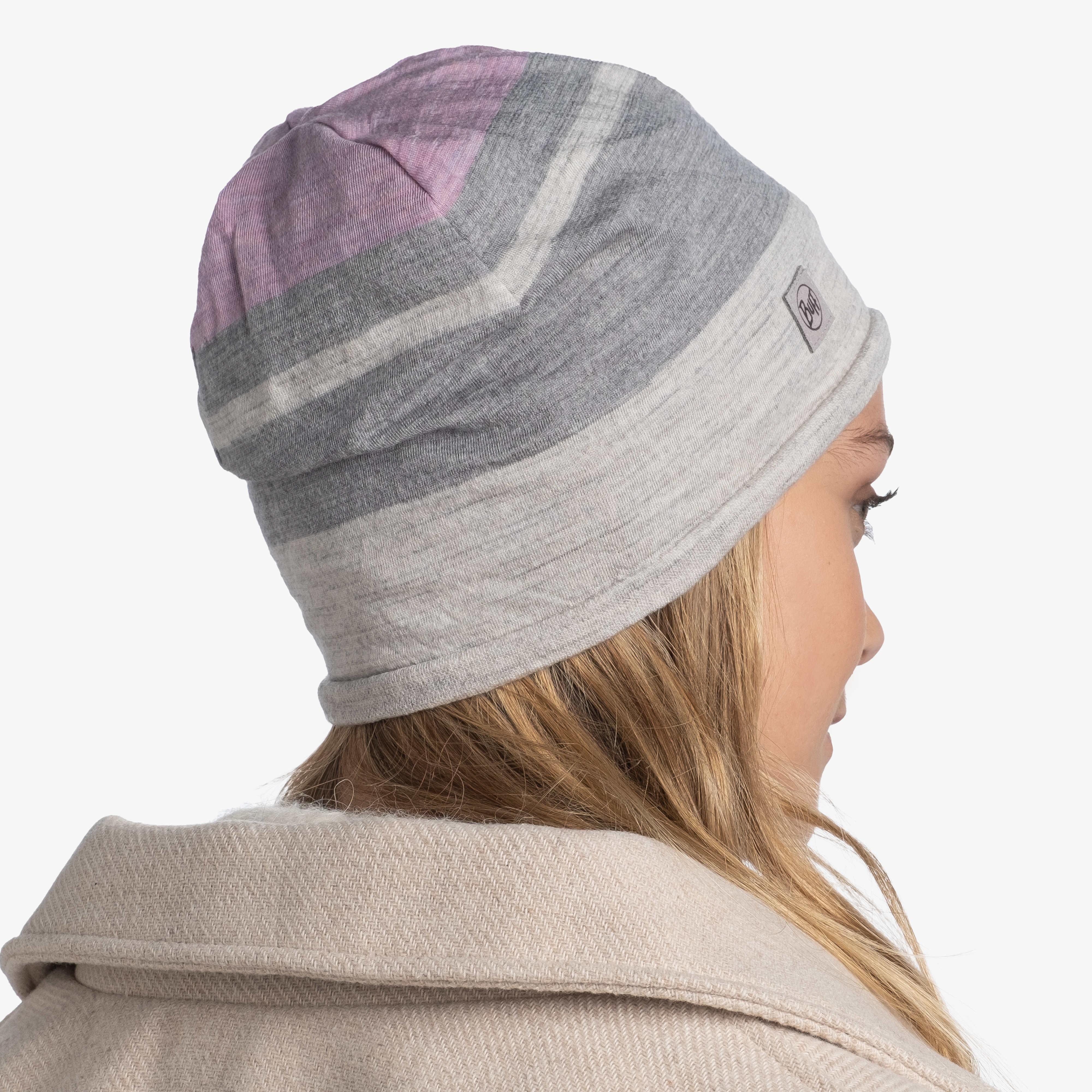 buff® volnena kapa merino move light grey