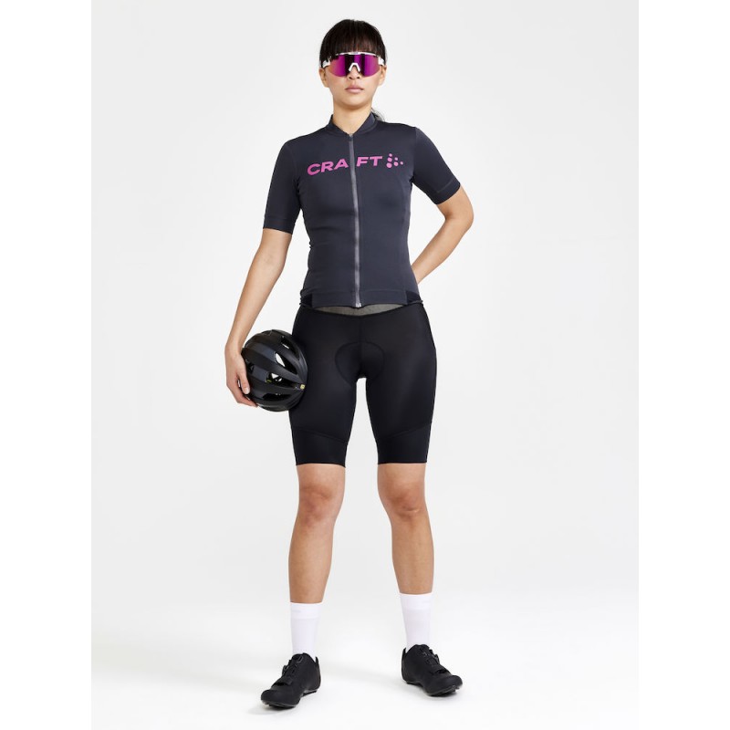 craft ženska kolesarska majica s kratkimi rokavi essence jersey ashpalt-roxo