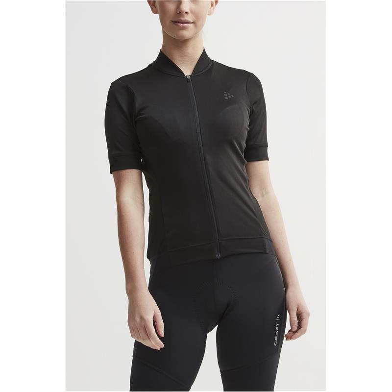 craft ženska kolesarska majica s kratkimi rokavi essence jersey tight fit black