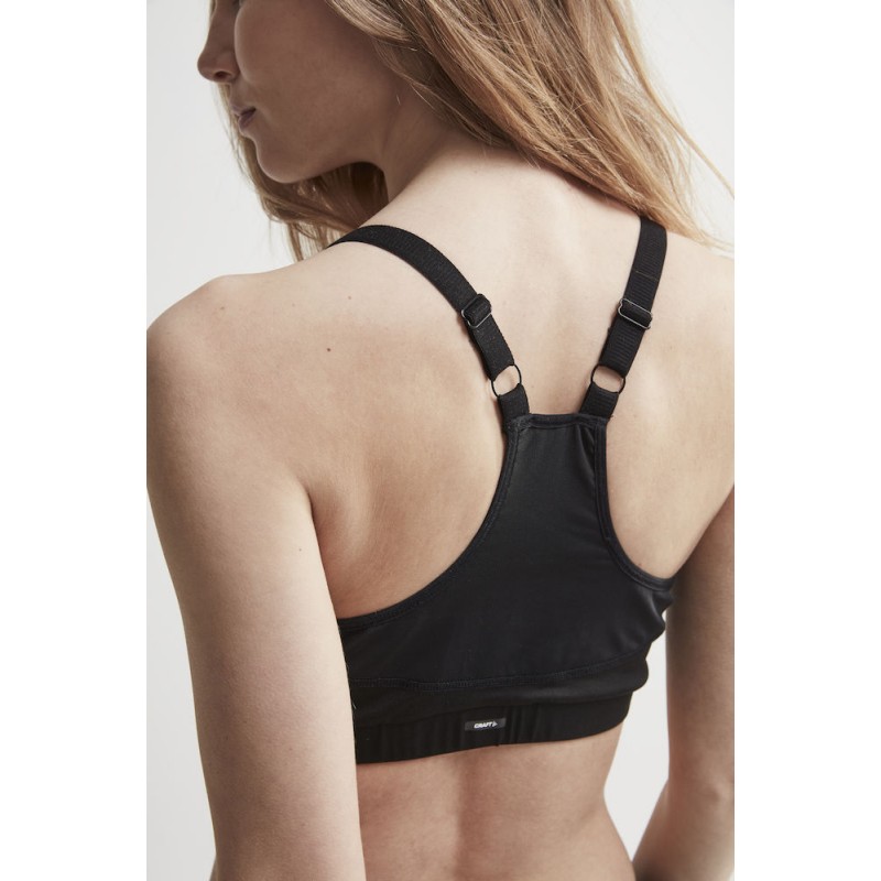 craft ženski modrček fuseknit mid impact bra black