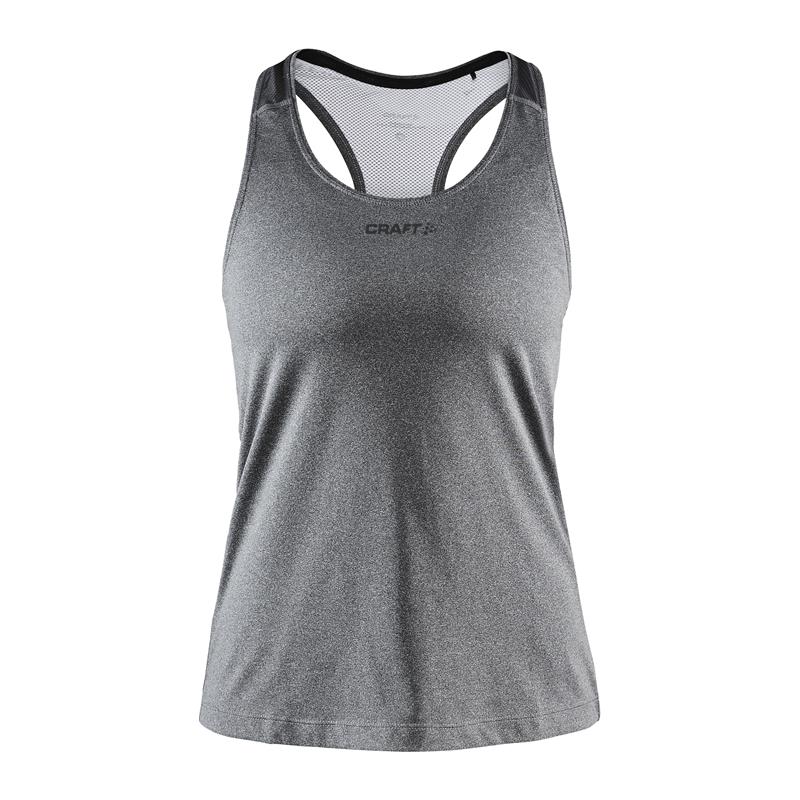 craft ženska majica brez rokavov adv essence  dk grey melange