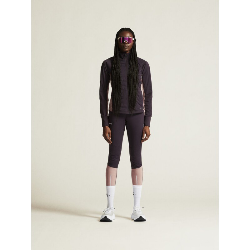 CRAFT ŽENSKE DOLGE ZIMSKE PROTIVETRNE PAJKICE ADV ESSENCE WIND TIGHTS DK PLUM/CHAR