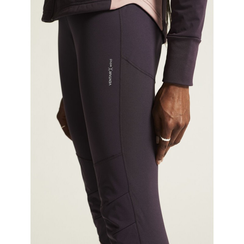 CRAFT ŽENSKE DOLGE ZIMSKE PROTIVETRNE PAJKICE ADV ESSENCE WIND TIGHTS DK PLUM/CHAR