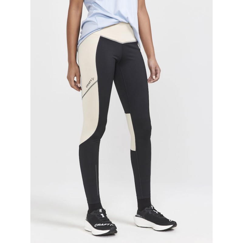 craft ženske dolge zimske pajkice ADV ESSENCE WARM TIGHTS BLACK-ECRU