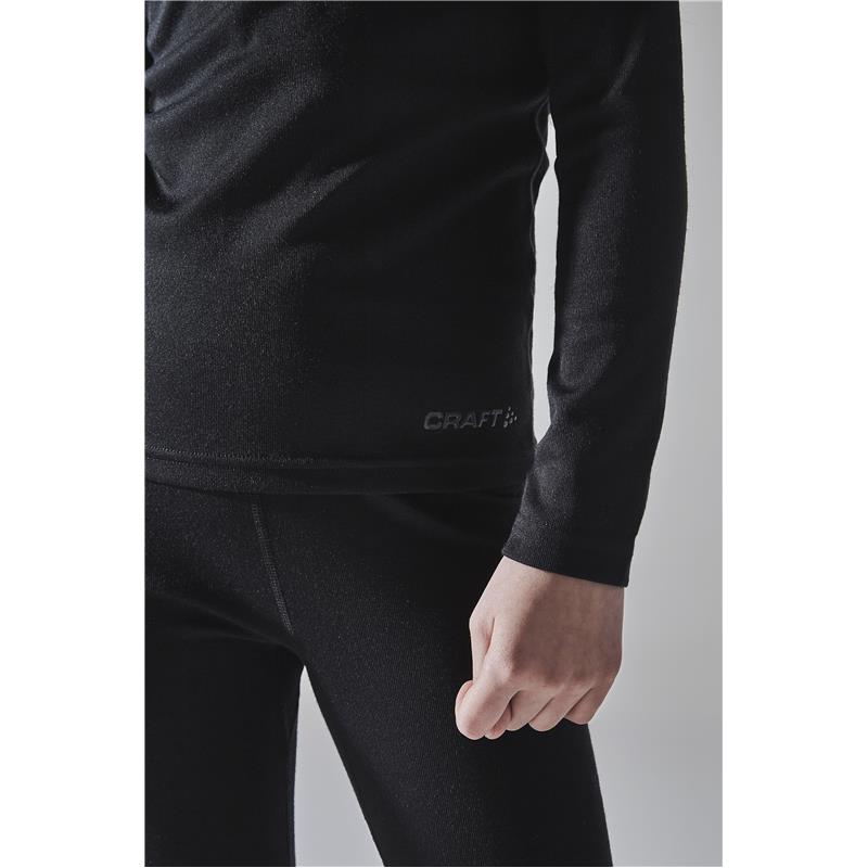 craft otroški set core warm baselayer black -aktivno perilo 