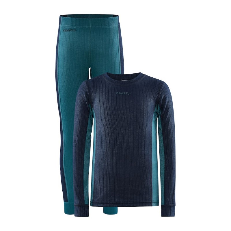 craft otroški set CORE DRY BASELAYER SET J TIDE-DEEP LAKE - aktivno perilo