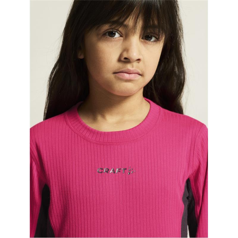 CRAFT OTROŠKI SET CORE DRY BASELAYER SET JR FAME-DK PLUM - AKTIVNO PERILO
