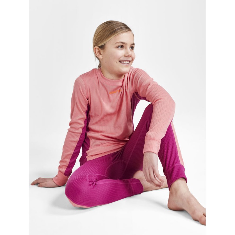 craft otroški set CORE DRY BASELAYER SET J CORAL-ROXO - aktivno perilo