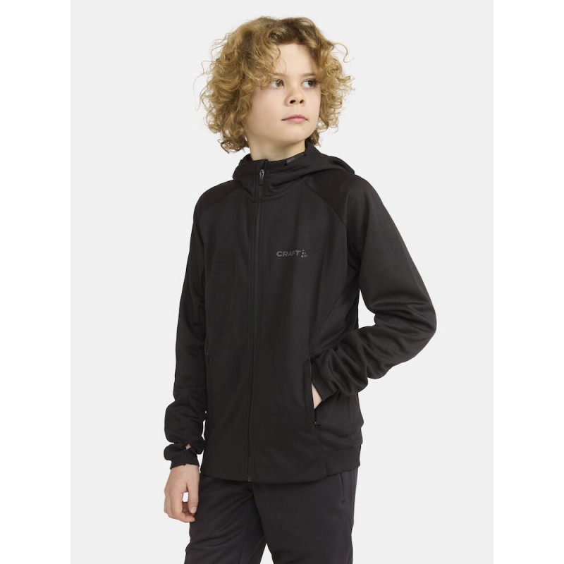 CRAFT OTROŠKA FUNKCIJSKA ŠPORTNA JOPICA EVOLVE HOOD JACKET JR BLACK ZA NAJSTNIKE