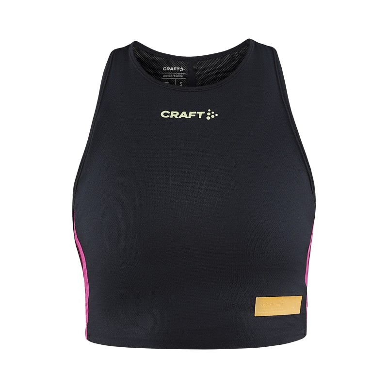 craft ženska tekaška kratka majica pro hypervent black-roxo