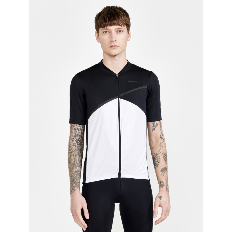 craft moška kolesarska majica s kratkimi rokavi core endur logo jersey black/white