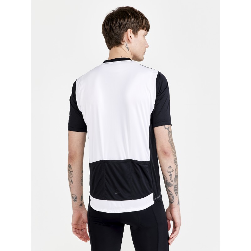 craft moška kolesarska majica s kratkimi rokavi core endur logo jersey black/white