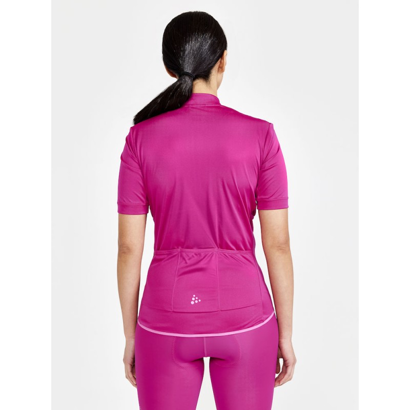 craft ženska kolesarska majica s kratkimi rokavi core endur logo jersey roxo-camelia