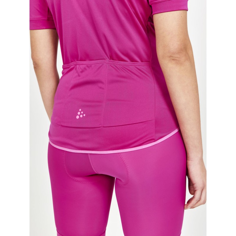 craft ženska kolesarska majica s kratkimi rokavi core endur logo jersey roxo-camelia