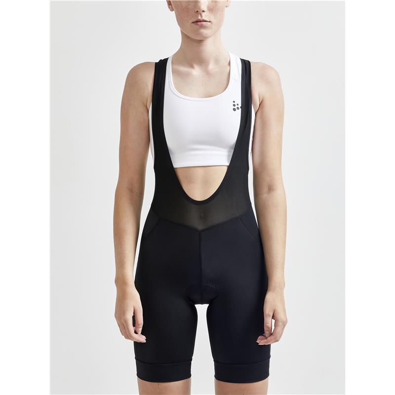 craft ženske kratke kolesarske hlače z naramnicami core endur bib black/black