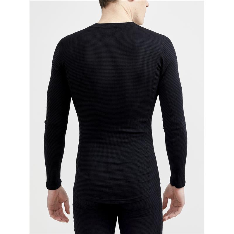 craft volnena 20% merino moška majica z dolgimi rokavi pro wool extreme x ls black - aktivno perilo