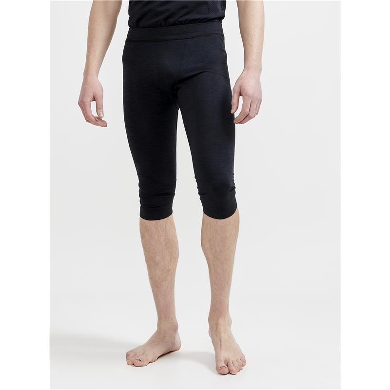 craft moške 3/4 hlače core dry active comfort black - aktivno perilo