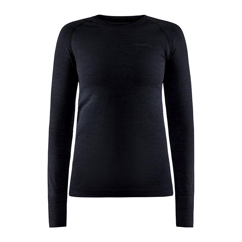 craft ženska majica z dolgimi rokavi core dry active comfort black - aktivno perilo