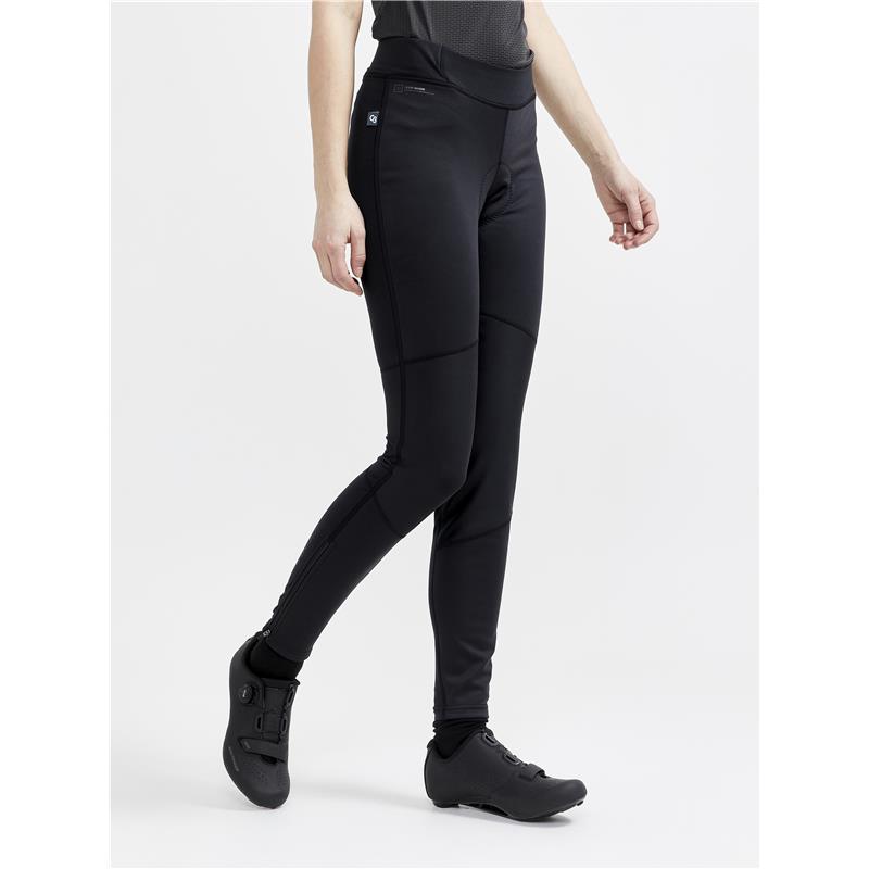 craft ženske kolesarske hlače core subz wind tights black/black