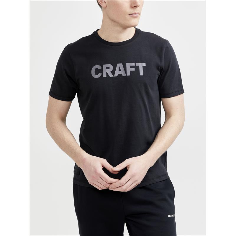 craft moška športna majica s kratkimi rokavi iz mešanice bombaža core craft black