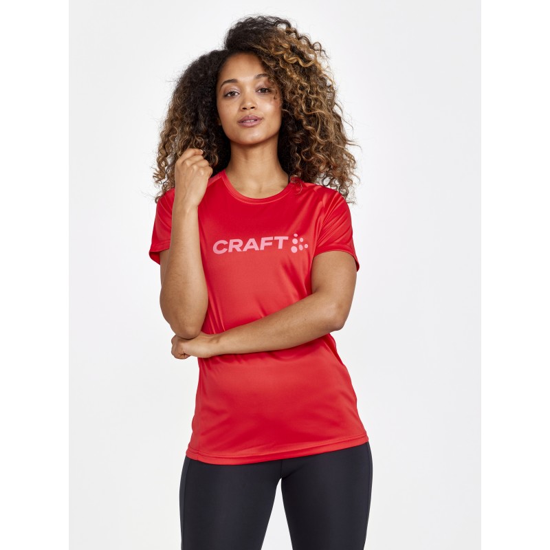 CRAFT ŽENSKA MAJICA S KRATKIMI ROKAVI CORE ESSENCE LOGO TEE REDDISH