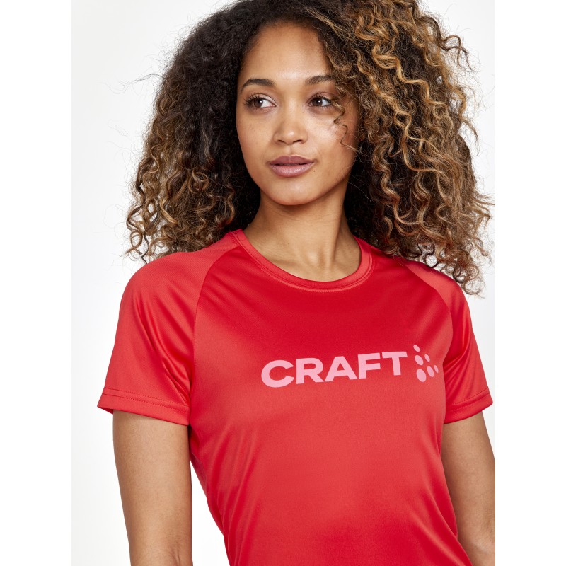 CRAFT ŽENSKA MAJICA S KRATKIMI ROKAVI CORE ESSENCE LOGO TEE REDDISH