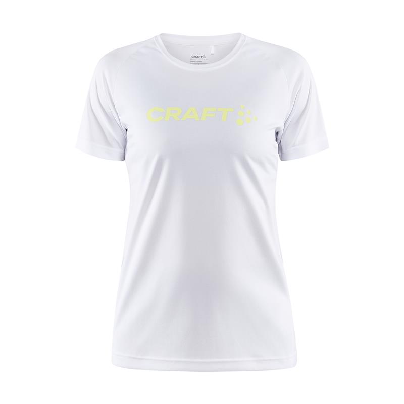 CRAFT ŽENSKA MAJICA S KRATKIMI ROKAVI CORE ESSENCE LOGO TEE WHITE 