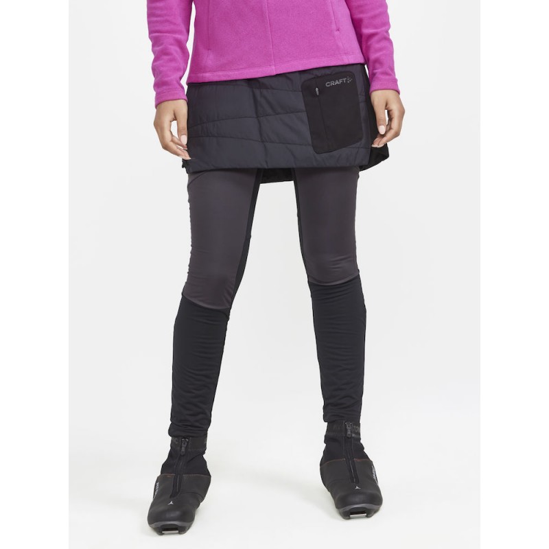 Craft žensko krilo CORE NORDIC TRAINING INSULATE SKIRT BLACK  - tek na smučeh