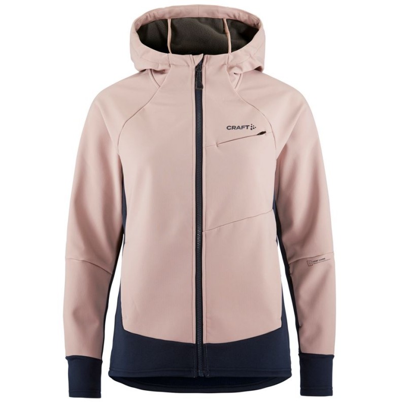 CRAFT ŽENSKA TERMO VODOODPORNA JAKNA BACKCOUNTRY HYBRID JACKET TEMNO MODRA-ROZA CHARM-BLAZE