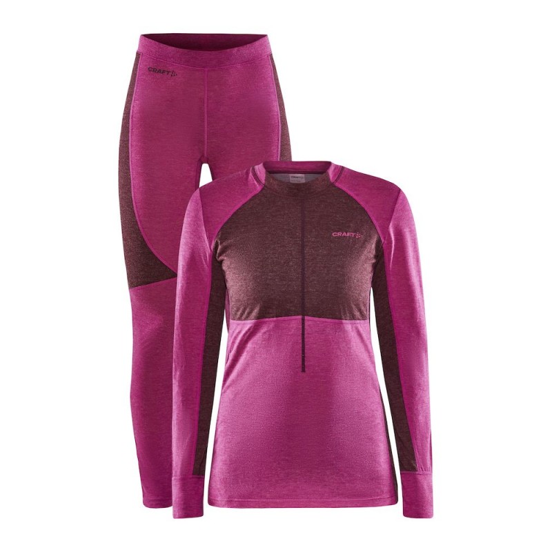 craft ženski set CORE WOOL MIX ROXO-PUNSCH - aktivno perilo