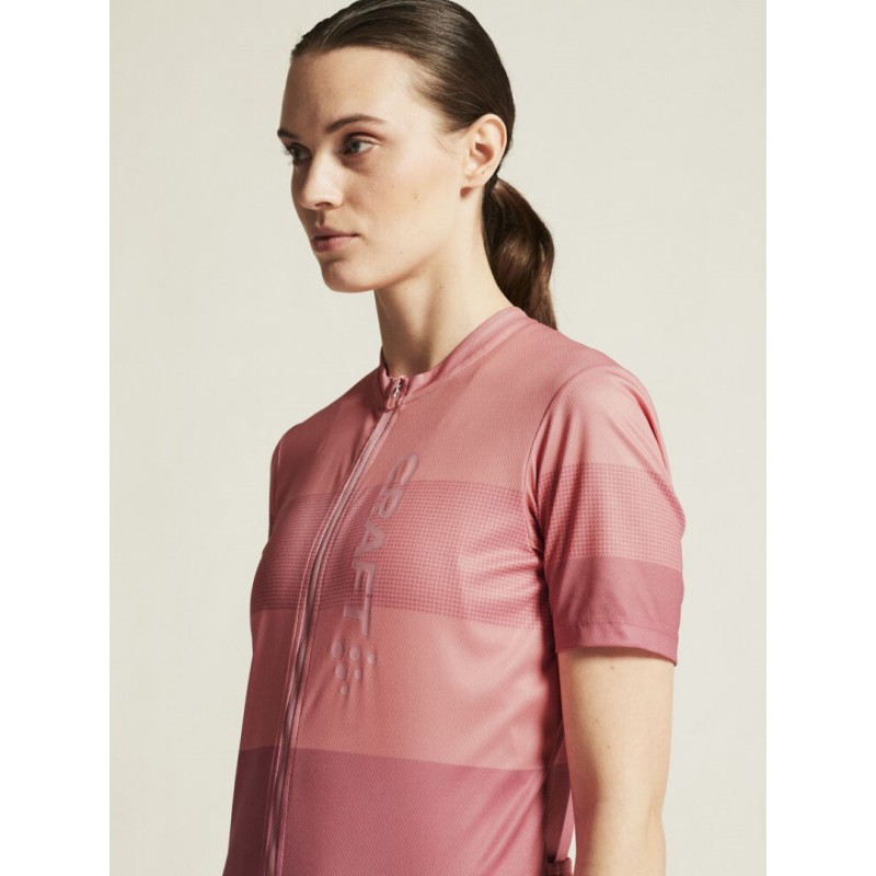 CRAFT ŽENSKA KOLESARSKA MAJICA S KRATKIMI ROKAVI CORE ENDUR LOGO JERSEY WILD ROSE - PEAR