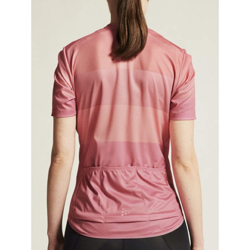 CRAFT ŽENSKA KOLESARSKA MAJICA S KRATKIMI ROKAVI CORE ENDUR LOGO JERSEY WILD ROSE - PEAR