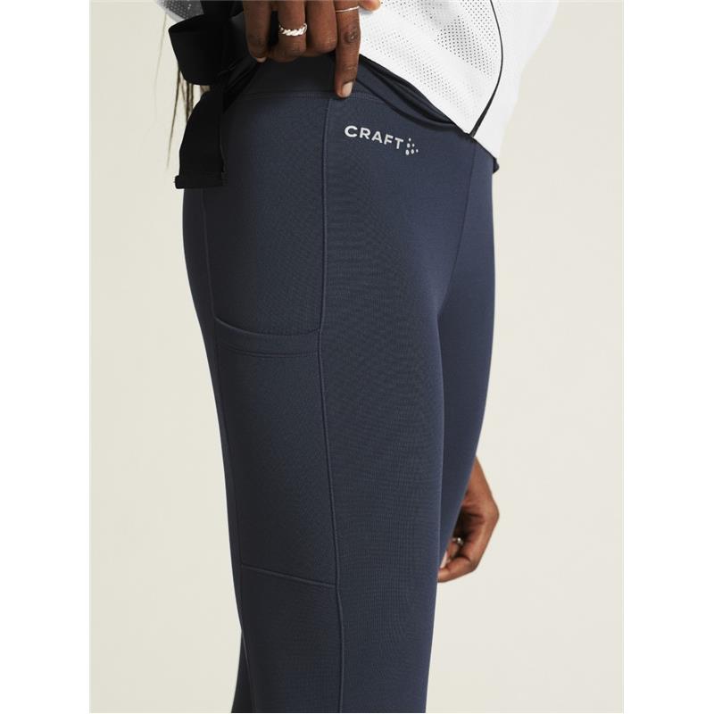 CRAFT ŽENSKE DOLGE ZIMSKE PAJKICE Z VISOKIM PASOM ADV ESSENCE HIGH WAIST WARM TIGHTS TEMNO MODRA BLAZE