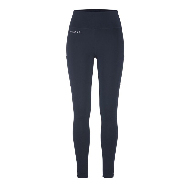 CRAFT ŽENSKE DOLGE ZIMSKE PAJKICE Z VISOKIM PASOM ADV ESSENCE HIGH WAIST WARM TIGHTS TEMNO MODRA BLAZE