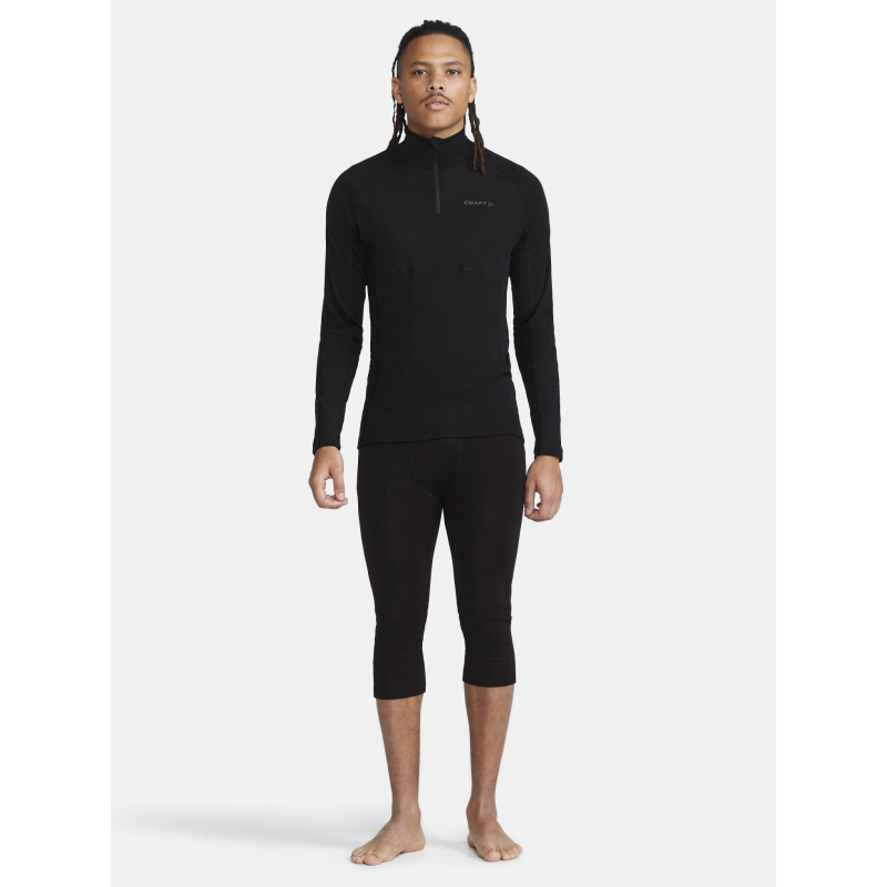 CRAFT MOŠKA VOLNENA 42% MERINO MAJICA PULI ADV WOOL MERINO HZ BLACK - AKTIVNO PERILO