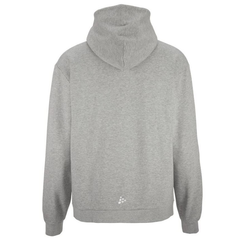 CRAFT MOŠKA BOMBAŽNA JOPICA Z ZADRGO COMMUNITY 2.0. LOGO FZ HOODIE GREY MELANGE