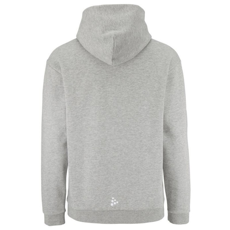 CRAFT MOŠKI BOMBAŽEN PULOVER COMMUNITY 2.0. LOGO HOODIE GREY MELANGE