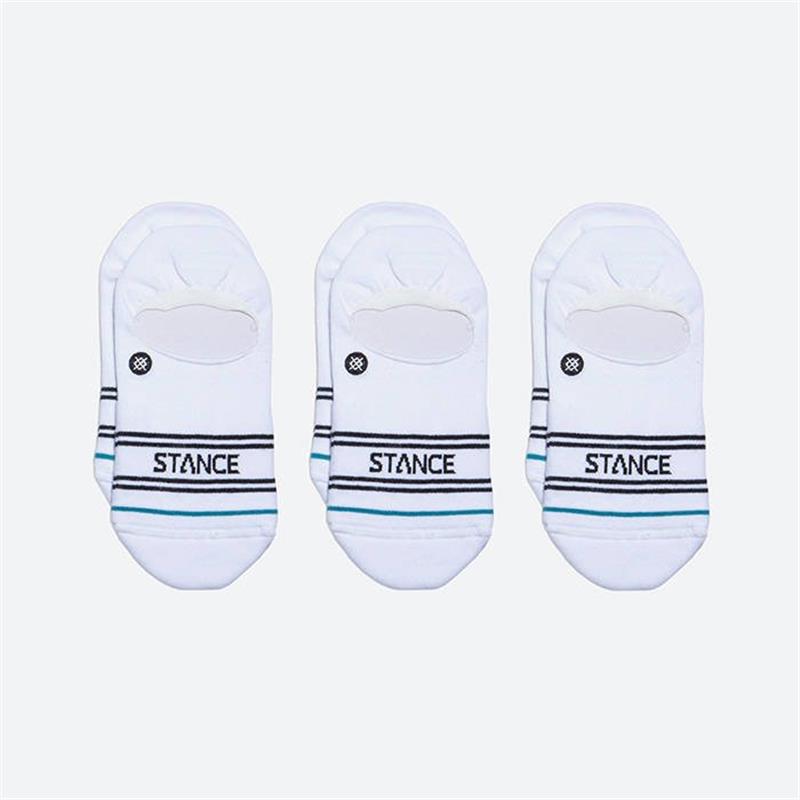 Stance nogavice no show basic 3 pack white