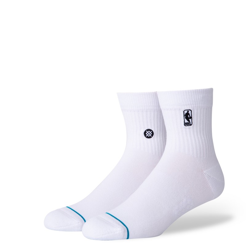 STANCE NOGAVICE QUARTER NBA LOGOMAN ST WHITE